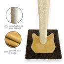 Kit Arranhador Para Gato Casa Com Rede e 2 Brinquedos + Poste com Base - Miupet