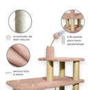 Kit Brinquedo Mola Maluca Gato e Arranhador Sisal 3 Bases