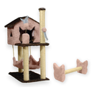 Kit Arranhador Para Gato Casa Grande Com Rede + Poste Horizontal - Miupet