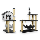 Kit Gato Grande Casa com Rede e Arranhador 3 Bases Sisal