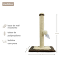 Arranhador Para Gato Brinquedo Poste P 40cm Altura - Miupet