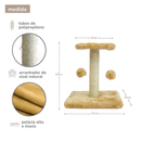 Arranhador para gato poste de sisal com Duas Bolinhas - MIUPET