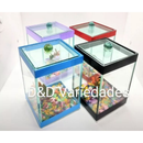 aquário beteiras lembrancinha para aniversário 10x10x13 para peixe betta kit com 6 und