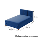 Cama Box Pet D28 Suede 80 e 60cm