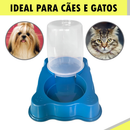 Kit 2 Comedouro/Bebedouro Dupla Função Dispenser Dosador 1 kg Ração/1,5 Litros Água Cães E Gatos