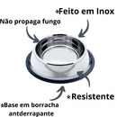 Kit Comedouro Pet Inox Comedouro Bebedouro Cachorro Gato Pet Pote Ração Vasilha Cachorro Gato Antiderrapante