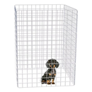 Cercado Pet Móvel Dobrável Aramado 80cm De Altura Branco ou Preto