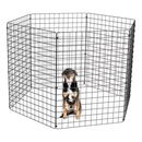 Cercado Pet Móvel Dobrável Aramado 80cm De Altura Branco ou Preto