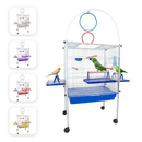 Viveiro Gaiola Calopsita Triplex com Rodinhas Branco Jel Plast