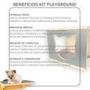 Playground para Gatos 9pçs REFORÇADO Mdf 15mm PREMIUM Resistente Montado Parque Gato Playground