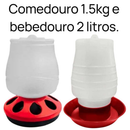 KIT COMEDOURO AUTOMATICO AVES 1,5KG E BEBEDOURO AVES 2LTS
