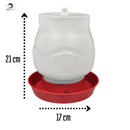 Kit Comedouro 2 kg Automatico E Bebedouro 2lts Aves Galinha Vermelho