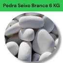 Pedra branca dolomita seixo- pacote 2kg
