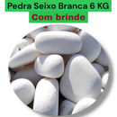 Pedra branca dolomita seixo- pacote 2kg