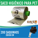 Bobina Saco Higiênico Refil Kitcão Cata Caca Cachorro 200 Saquinhos Para Fezes