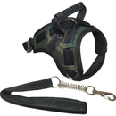Coleira pet resistente para cachorro pitbull labrador dogo rottweiller + guia peitoral de cão husky
