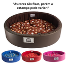Cama Pet Caminha Redonda Almofada Para Cães e Gatos estampada Lavável Para Aréa Externa