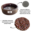 Cama Pet Caminha Redonda Almofada Para Cães e Gatos estampada Lavável Para Aréa Externa