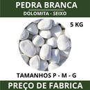 Pedra Seixo Branco Natural para Decoração – Caminhos, Canteiros e Vasos • Dolomita Premium