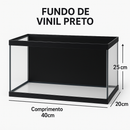 Aquário de peixes 20 Litros 40x20x25cm | Ideal para Peixes Ornamentais Vidro 3mm Produto já montado