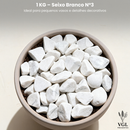 Pedra Para Vasos de Plantas Seixo Branco Dolomita Natural Premium Decoração Canteiros e Jardins