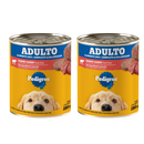 PEDIGREE LATA PATÊ SABORES CARNE E FRANGO 280 GR KIT 02/04 UND OU MIX