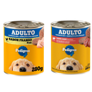 PEDIGREE LATA PATÊ SABORES CARNE E FRANGO 280 GR KIT 02/04 UND OU MIX