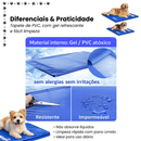 Tapete Gelado Refrescante Colchonete Térmico Cama Cachorro Gato Pet Animal Alta Resistência Lavável Antiderrapante