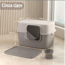 MIW Caixa de Areia para Gatos Extra Grande Anti Espalhamento Modo Duplo Desmontável Ideal para Gatos Grandes