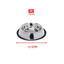 Comedouro e Bebedouro Inox Antiderrapante Para Cães e Gatos - Resistente e Ideal Para Pets de Todos os Potes - WYL