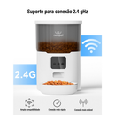 Alimentador Pet Tigela De Aço 4L Inteligente Automático Wi-Fi APP Dispensador de Comida para Gatos