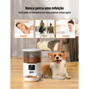 Alimentador Pet Tigela De Aço 4L Inteligente Automático Wi-Fi APP Dispensador de Comida para Gatos