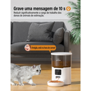 Alimentador Pet Tigela De Aço 4L Inteligente Automático Wi-Fi APP Dispensador de Comida para Gatos