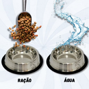 Comedouro Pote Comida Ração Água Pet Cães Gatos Vasilha Inox Antiderrapante