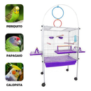 Viveiro Gaiola Calopsita Triplex com Rodinhas Branco Jel Plast