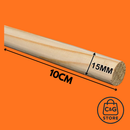 Kit 10 Poleiros 15MM Vareta Bastão Cabo Cavilha De Madeira Para Aves Artesanato Banner Bandeiras