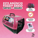 Caixa de Transporte Brinqpet Nº 3 Rosa para Cães e Gatos