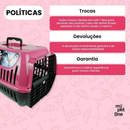 Caixa de Transporte Brinqpet Nº 3 Rosa para Cães e Gatos