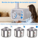 Fonte de Água Automática para Pets 2L em Aço Inoxidável Silenciosa com Janela de Nível para Gatos e Cães VITOR
